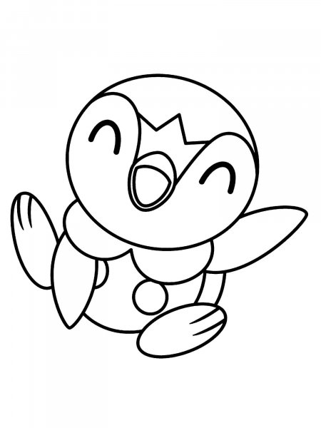 Pokemon Piplup Coloring Pages - Free Printable