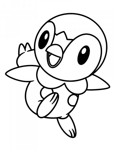 Pokemon Piplup coloring pages - Free Printable