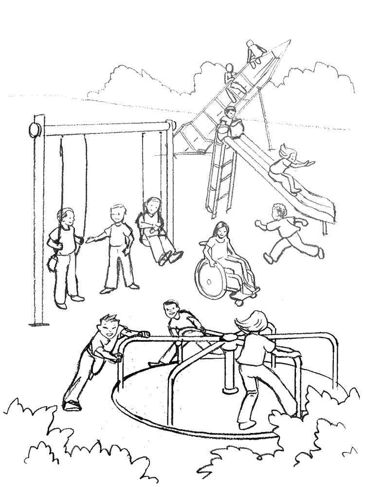 free playground coloring pages