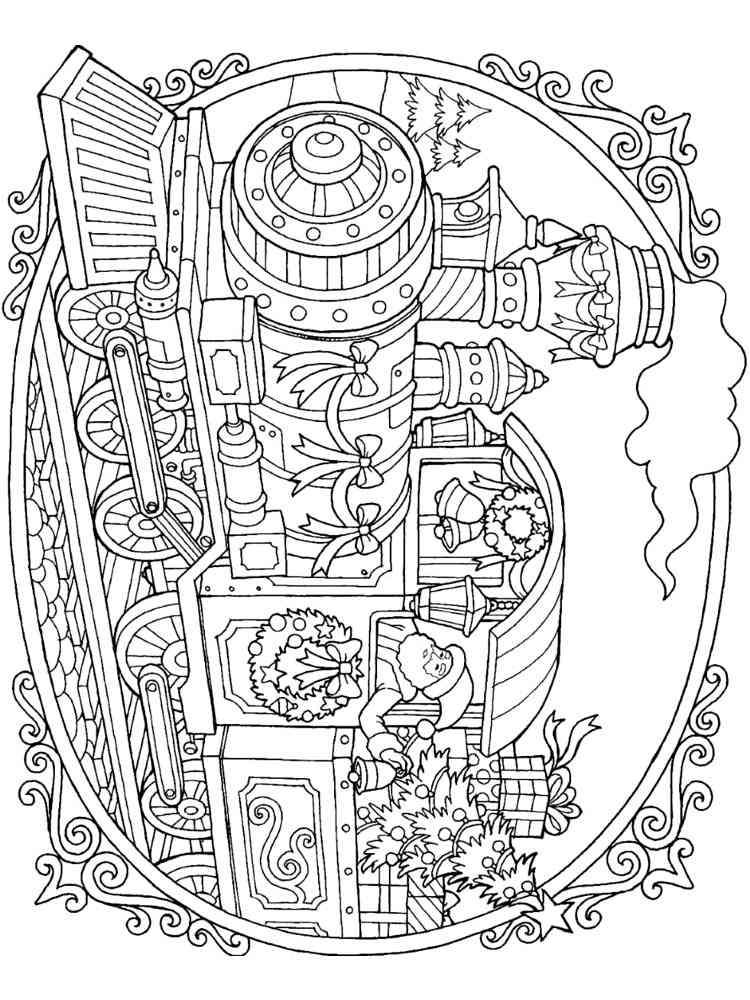 polar express train coloring pages