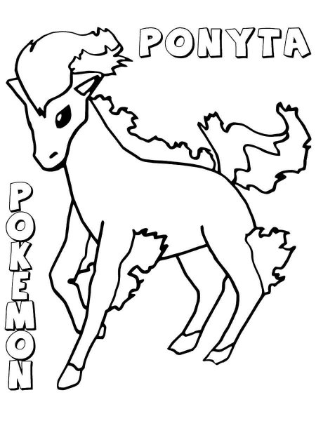 Pokemon Ponyta coloring pages - Free Printable