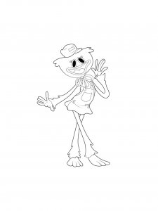 Poppy and Kissy Missy Coloring Page