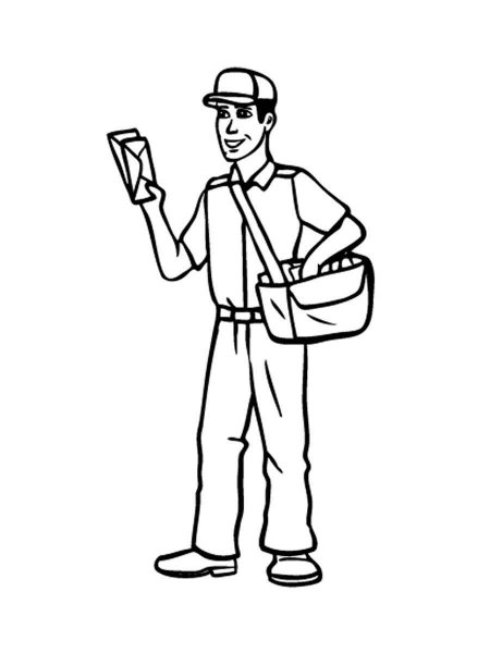 Postman coloring pages