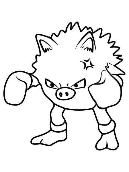 Primeape Pokemon coloring pages