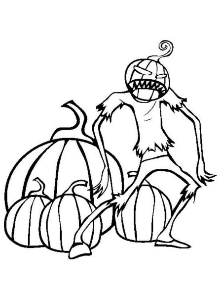 Pumpkin Head coloring pages