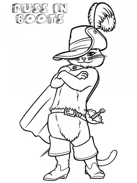 Puss In Boots Coloring Pages