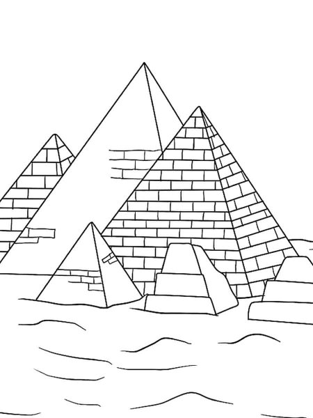 Pyramid coloring pages