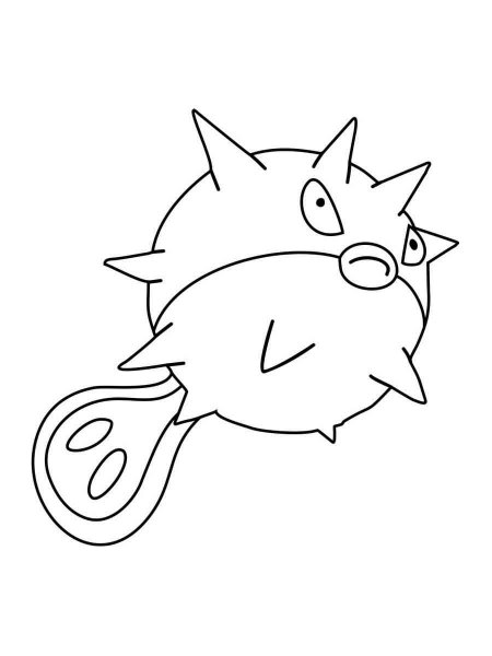 Qwilfish Pokemon coloring pages