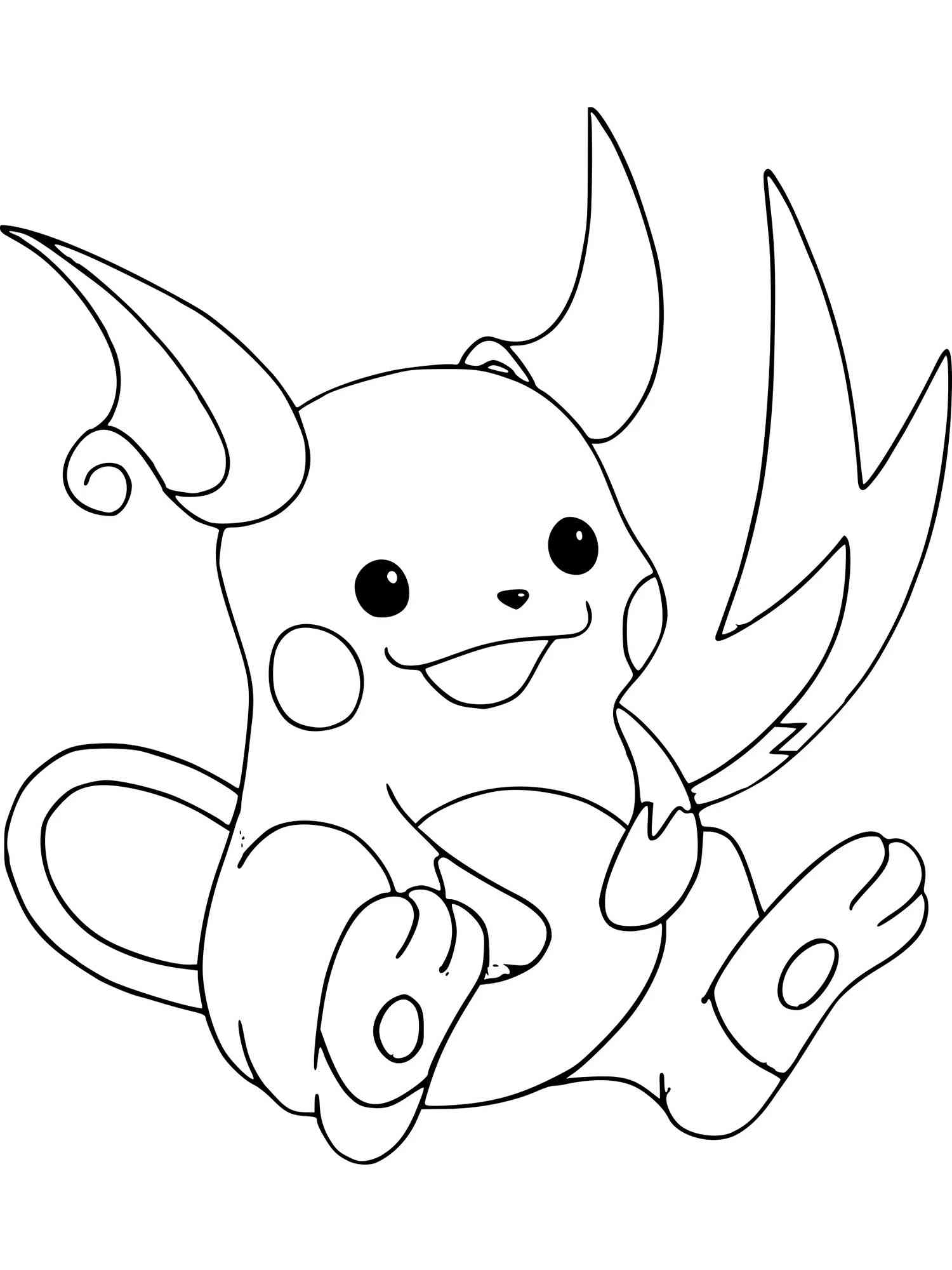 Pokemon Raichu coloring pages - Free Printable