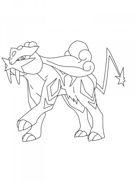 Pokemon Raikou coloring pages - Free Printable