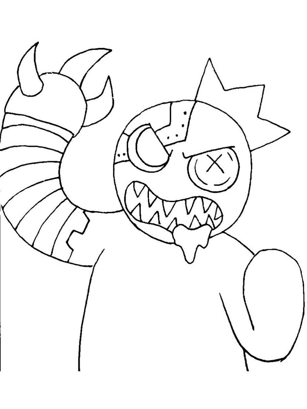 Orange in Rainbow Friends Roblox Coloring Pages - Free Printable