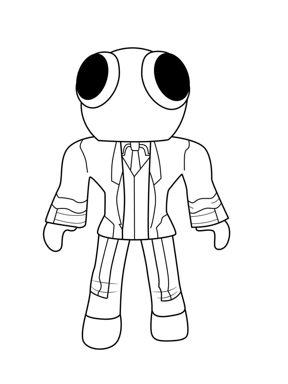 Purple Sitting Rainbow Friends Roblox Coloring Page
