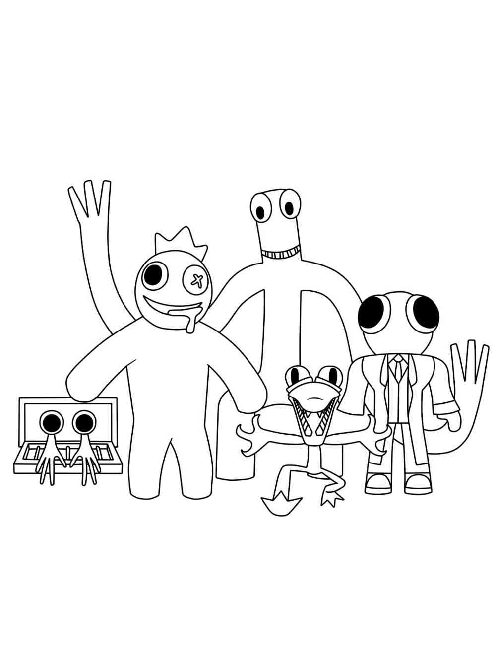 Rainbow Friends Coloring Pages