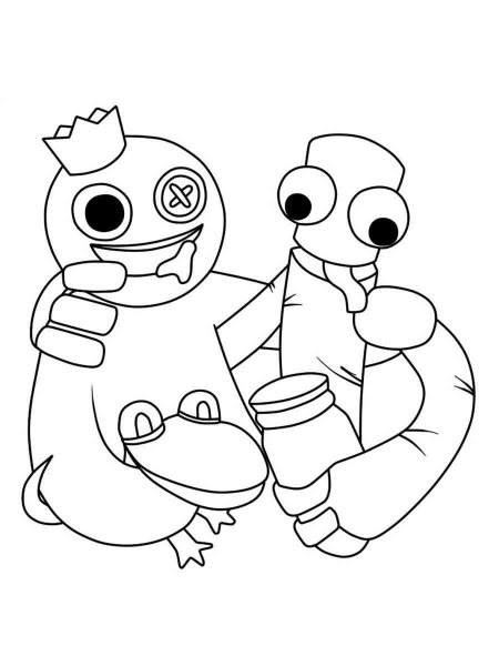 Rainbow Friends coloring pages