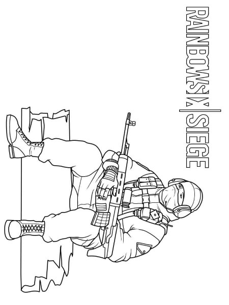 Rainbow Six Siege coloring pages