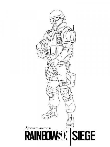 Rainbow Six Siege coloring pages