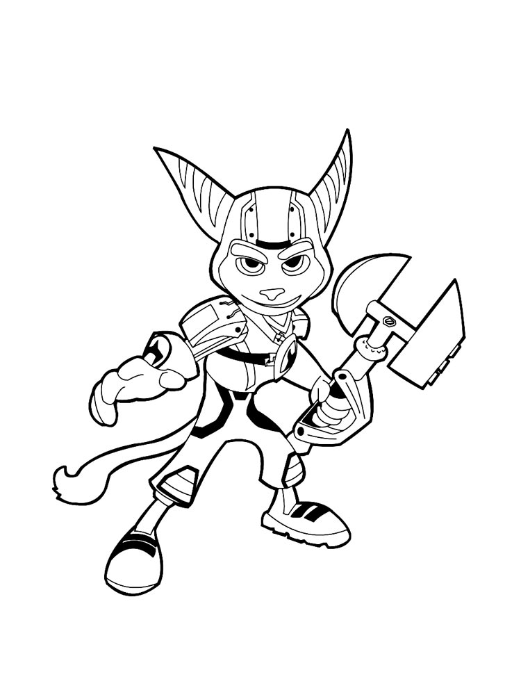 Download and print Ratchet & Clank coloring pages.