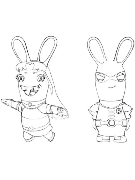 Raving Rabbids Coloring Pages