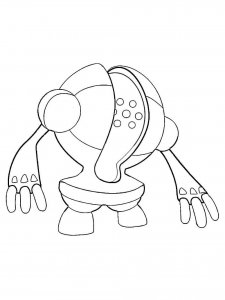 Registeel Pokemon coloring pages