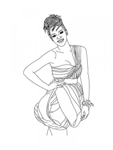 Rihanna coloring pages