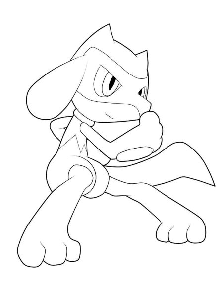 Riolu Pokemon coloring pages