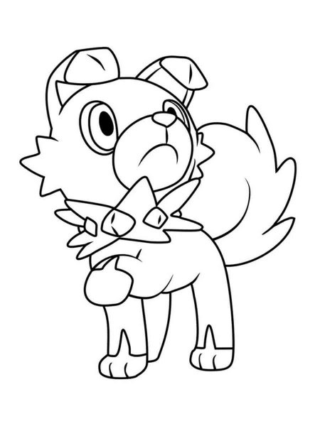 Rockruff Pokemon coloring pages