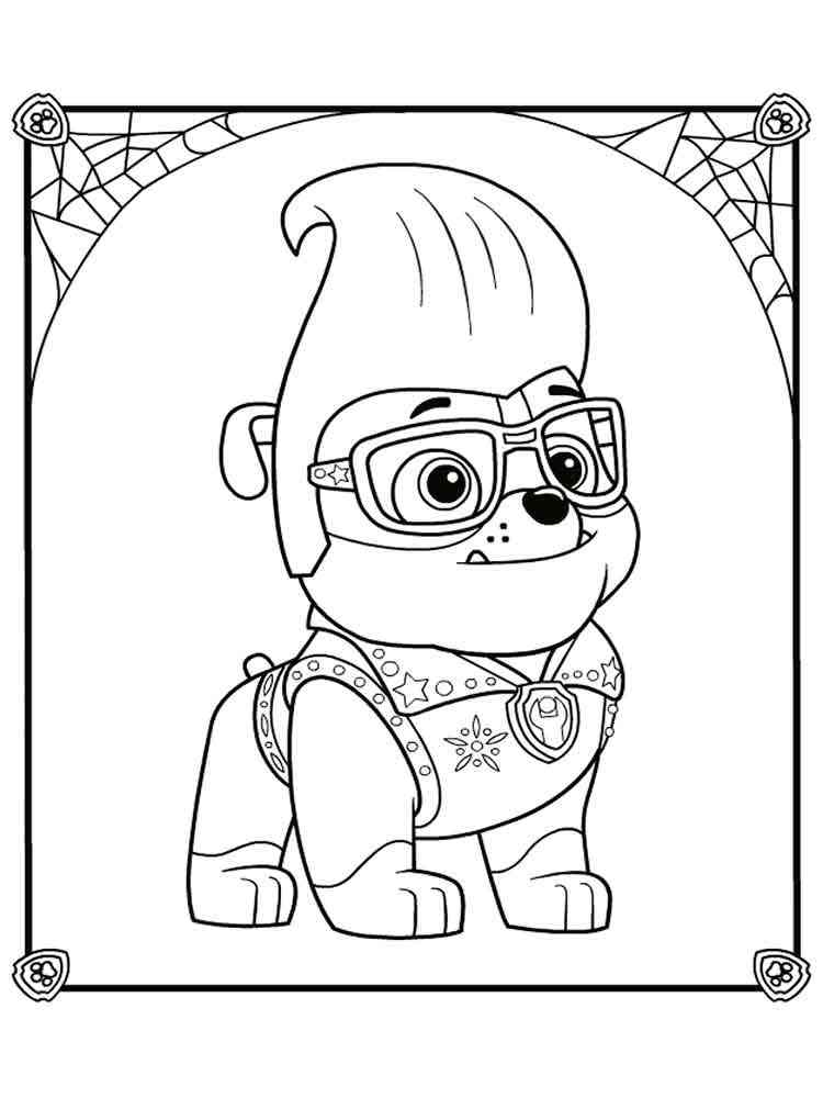 Rubble Paw Patrol coloring pages. Download and print Rubble Paw Patrol