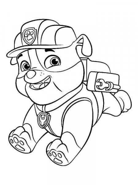 Rubble Paw Patrol coloring pages. D