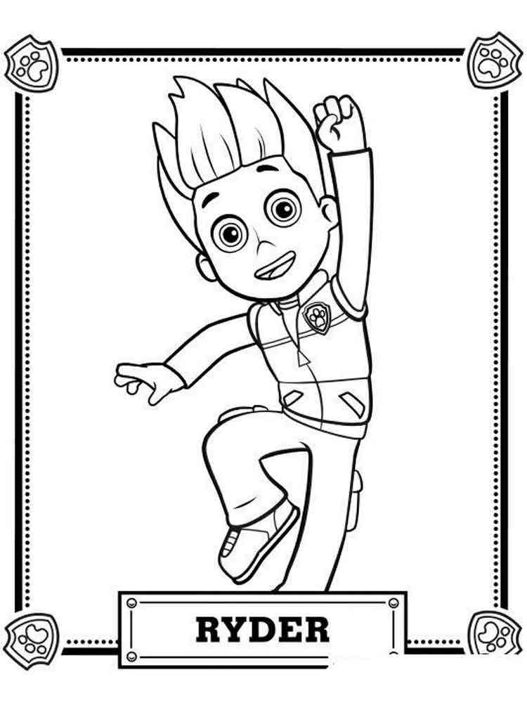 ryder paw patrol coloring pages download and print ryder