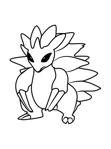 10 Dynamic Pokemon Coloring Pages Featuring the Mighty Sandslash