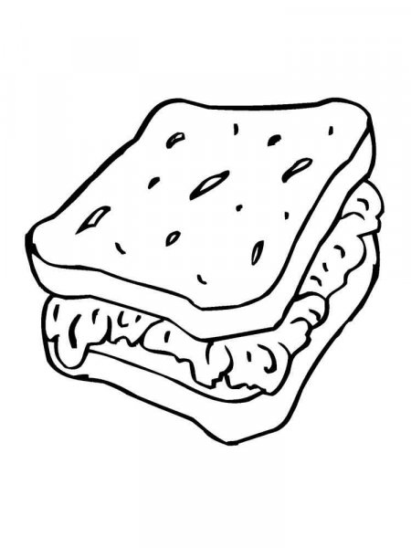 Sandwich Coloring Pages