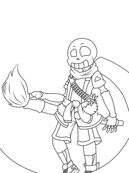 Sans coloring pages