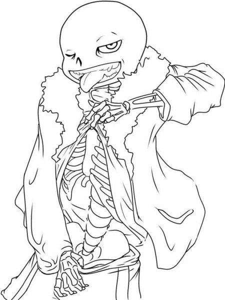 Sans coloring pages