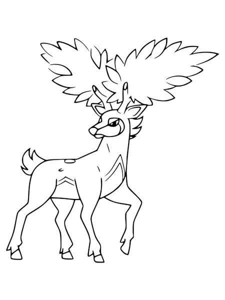 Sawsbuck Pokemon coloring pages