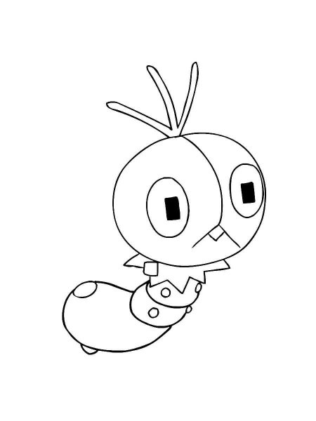 scatterbug coloring pages printables pokemon