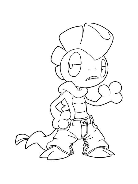 Scrafty Pokemon coloring pages