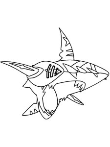 Sharpedo Pokemon coloring pages