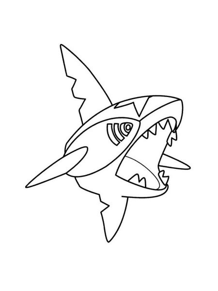 Sharpedo Pokemon coloring pages