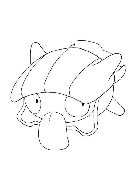 shellder coloring page printable pokemon