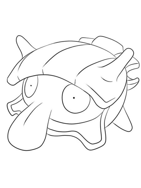 Shellder Pokemon coloring pages