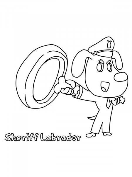 Sheriff Labrador coloring pages