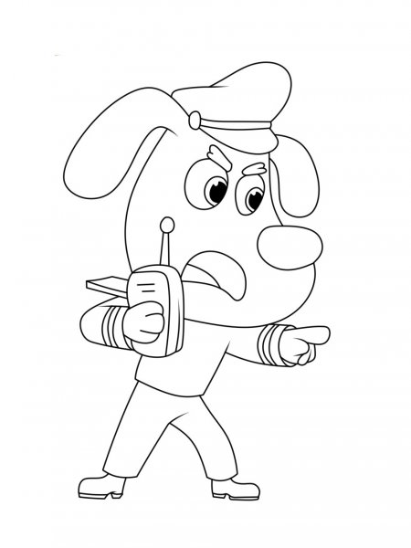 Sheriff Labrador coloring pages