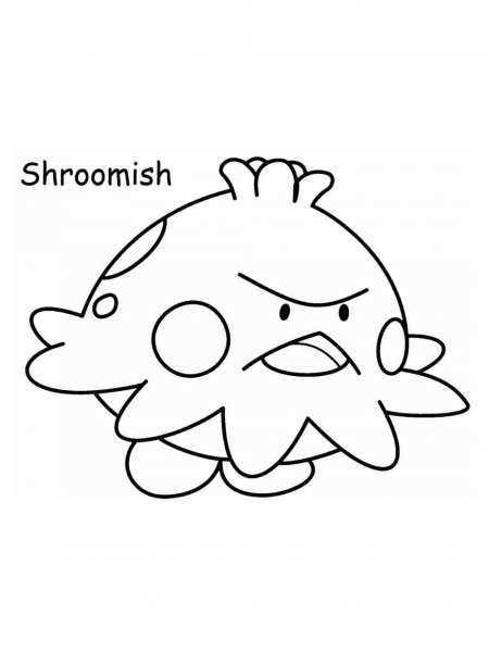 free shroomish color pages pokemon