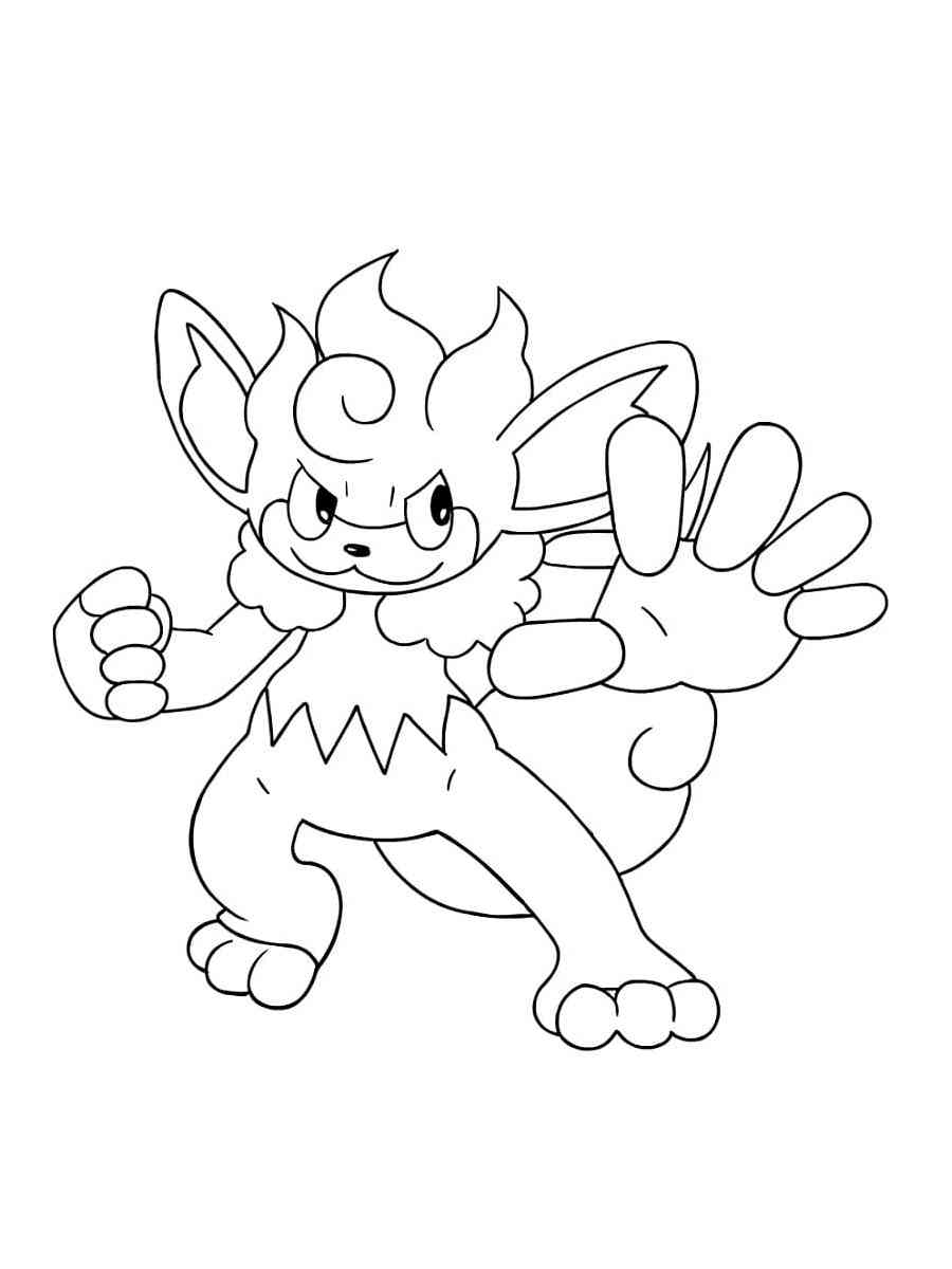 Simisear Pokemon coloring pages