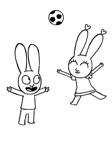 Simon Rabbit coloring pages