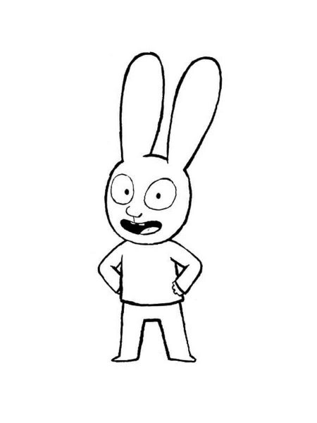 Simon Rabbit coloring pages