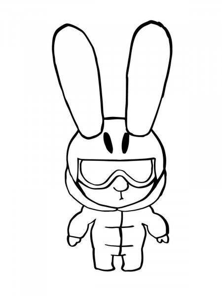 Simon Rabbit coloring pages