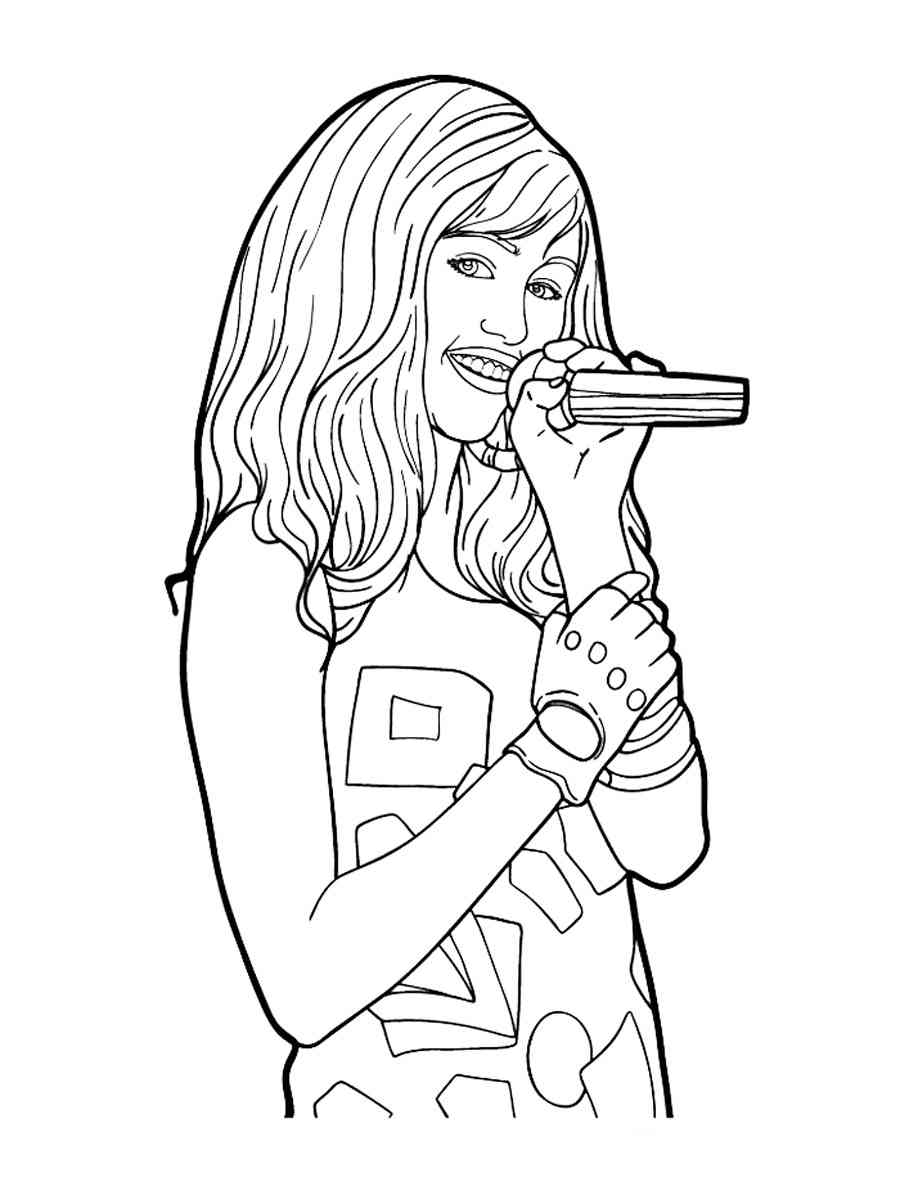 Singer coloring pages