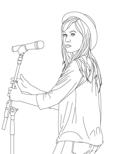 Singer coloring pages