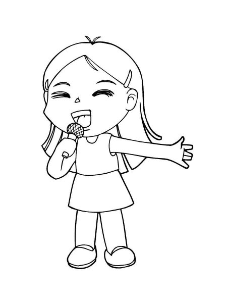 Singer coloring pages